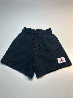 Nike Jordan Flight Fleece Shorts Black White Red Jumpman Patch